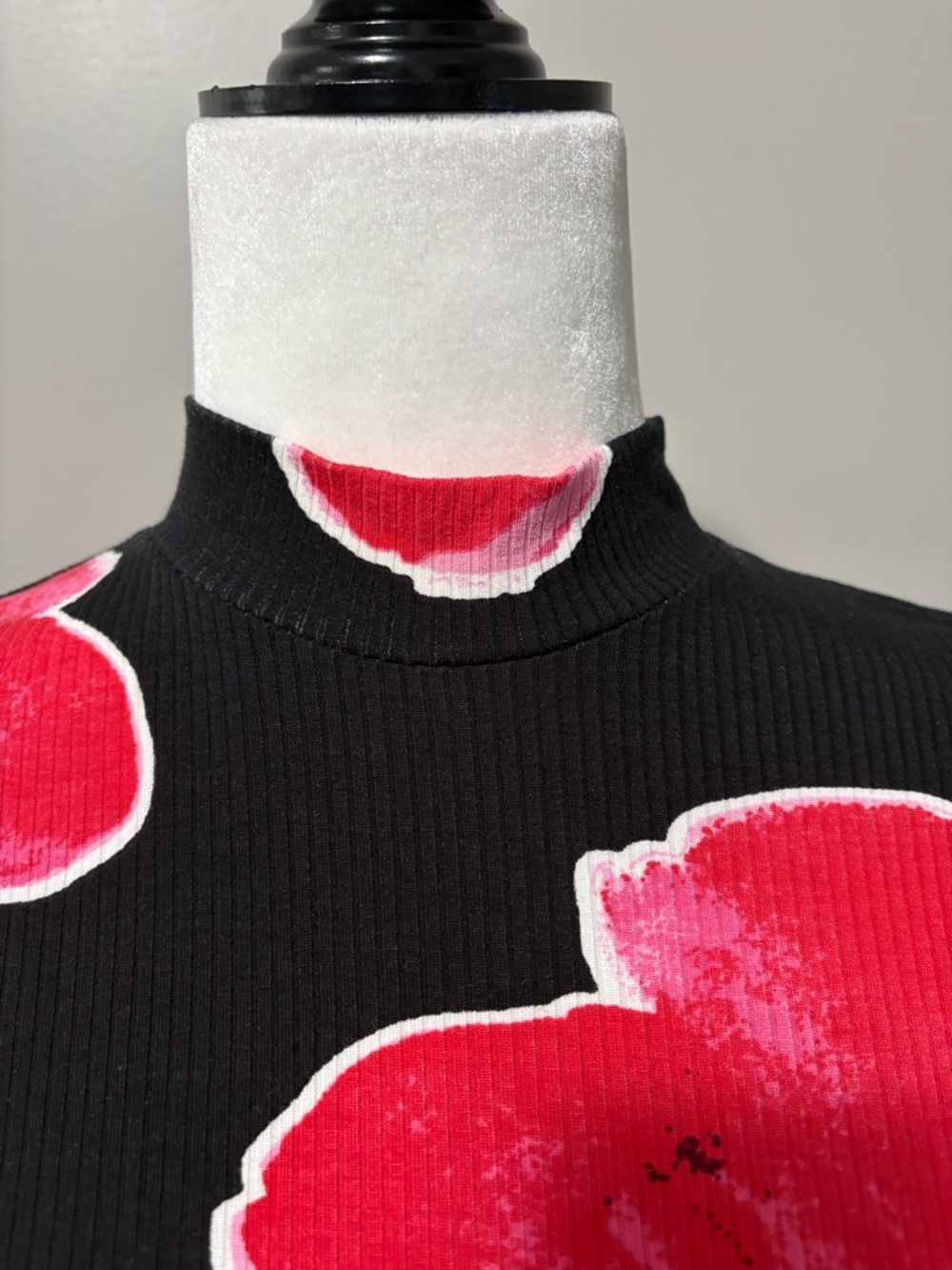 Desigual Floral Short Sleeve Mini Skater Dress Ribbed Knit - Picture 5 of 14